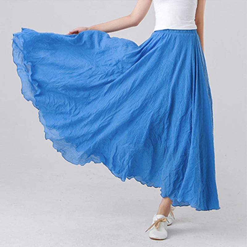 SRENE BREEZE LINEN MAXI SKIRT