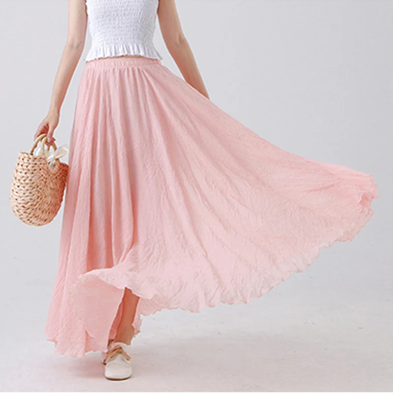 SRENE BREEZE LINEN MAXI SKIRT