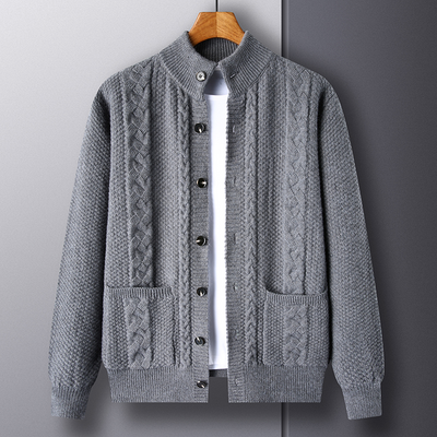 FrostPattern Wool Cardigan